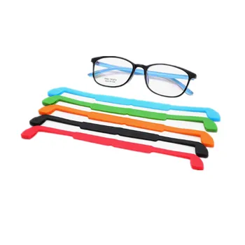 2 ADET Şeker renk Silikon Çocuk Geniş bacaklar gözlük halat Anti-kayıp gözlük Asılı zincir A018