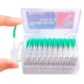 150 Adet / kutu Silikon İnterdental Fırçalar Yumuşak Diş Temizleme Fırçası Diş Bakımı İpi Kürdan Oral Araçları Damla Nakliye