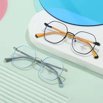 Anti - mavi ışık gözlük çocuklar için Ultralight Metal çerçeve Bilgisayar gözlükleri çocuk erkek kız göz koruması gözlük