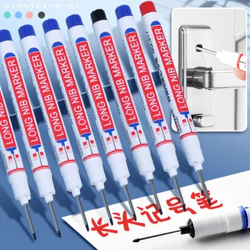 6 Adet / grup 20mm Uzun Uç İşaretleyiciler Derin Delik Kafa Su Geçirmez Dört Renk işaretleme kalemleri Metal Ahşap Işaretleyici Araçları Sanat Malzemeleri