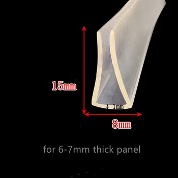 PVC U Şerit Kenar Kalkanı Muhafaza Bağlı 6-7mm Kalınlığında Panel Kurulu Cam Metal Ahşap Araç Contaları Şeffaf