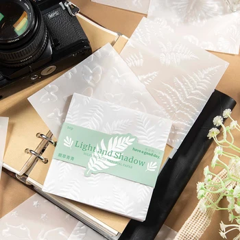 Işık ve gölge Serisi Sülfürik Asit Malzemesi Kağıt Kolaj Malzemesi Kağıt Günlük Scrapbooking Dekor Arka Plan Kağıdı