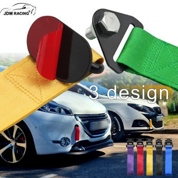 Macun / Somun / JDM Yarış tasarımları Naylon Çekme Kayışı Evrensel Araba Yarışı Çekme Halatları Otomatik Römork Halatları Tampon Römork Çekme Kayışı