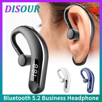 Kablosuz bluetooth 5.2 Kablosuz mikrofonlu kulaklık Hands-Free Kulaklık Akıllı telefon için LED Ekran Tek İş Kulaklık