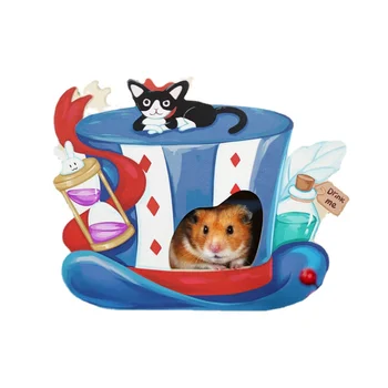Alice Serisi Ahşap Hamster Evi Hamster Tünel Cüce Fare Hideout Küçük Hayvan Kafesi Peyzaj Malzemeleri Sıçan Aksesuarları