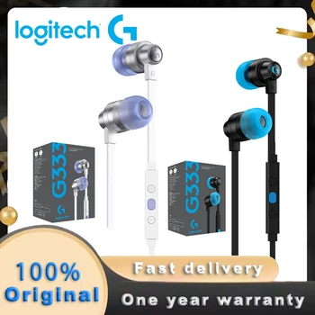 Logitech G333 Kulaklık Oyun Kulaklığı Kulak İçi G333 Mikrofon ile Oyun Dizüstü Bilgisayarı için Tipe C LOL Logitech G333 Oyun Kulaklığı