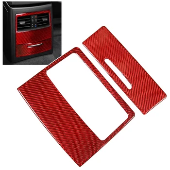 Arka Klima Çıkış Paneli Kapak Kırmızı Karbon Fiber Trim Fit 3 Serisi E90 E92 2005-2012