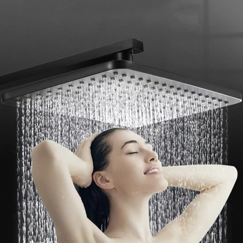 Sıcak Soğuk Mikser Duş Seti Banyo LED Dijital Termostatik Duş Sistemi Duvara Monte Akıllı banyo musluğu SPA Yağmur Güz Lüks Setleri