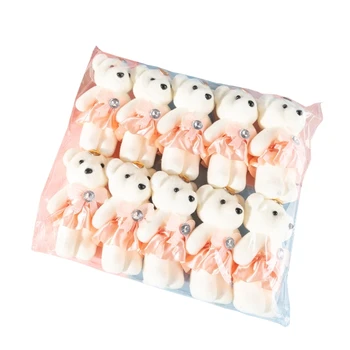 10 adet / grup Ayı Dolması peluş oyuncak Mini oyuncak ayı çanta anahtarlığı Kolye Düğün Dekorasyon Çocuklar Doğum Günü Partisi Hediyeleri P31B