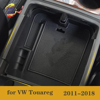 Kol dayama saklama kutusu tutucu VW Touareg 2011 için 2012 2013 2014 2015 2016 2017 Merkezi Konsol Eldiven Tepsisi
