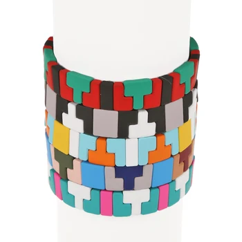 2019 bohemian moda esnek bilezikler basit geometrik alaşım bilezikler satılık