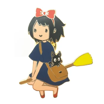 Kiki teslimat hizmeti Sert Emaye Pin Anime Studio Ghibli rozeti