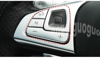 Araba direksiyon Düğmesi topuzu ayar kapağı Sticker Mercedes benz 2016-2018 için E sınıfı W213