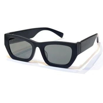 Retro moda güneş gözlükleri Kadın Erkek Marka Tasarımcısı Dikdörtgen Degrade güneş gözlüğü Shades Lens Bayanlar Çerçevesiz Gözlük