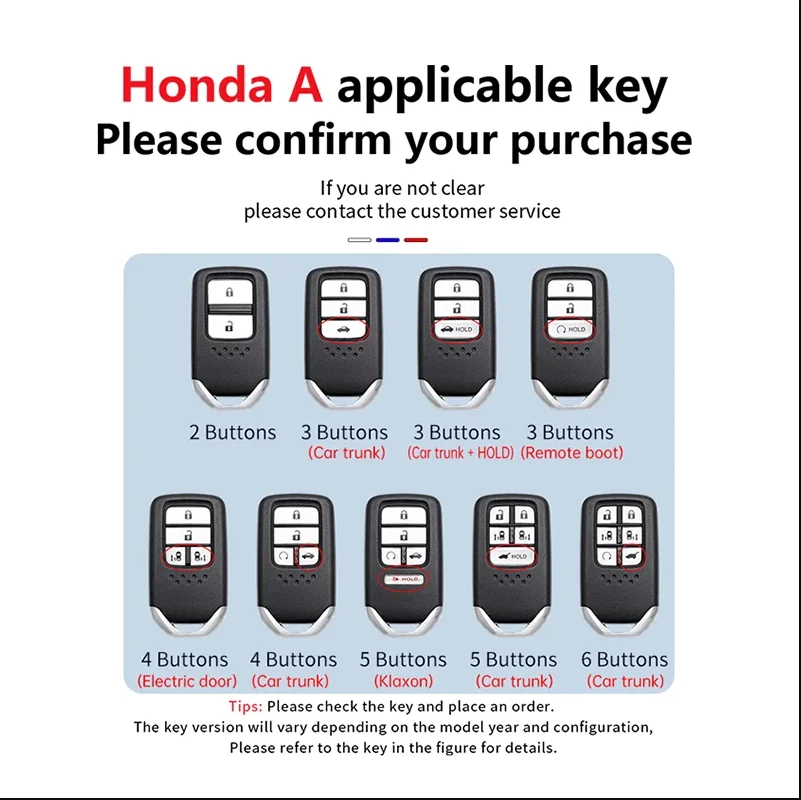 Araba Anahtarı Durum İçin Honda Fit Şanslı Vezel Şehir Civic Caz BRV BR-V HRV HR-V Servis Gp8 CRV Yeşim Fit Serbest Odyssey Anahtar Kapağı Halkaları