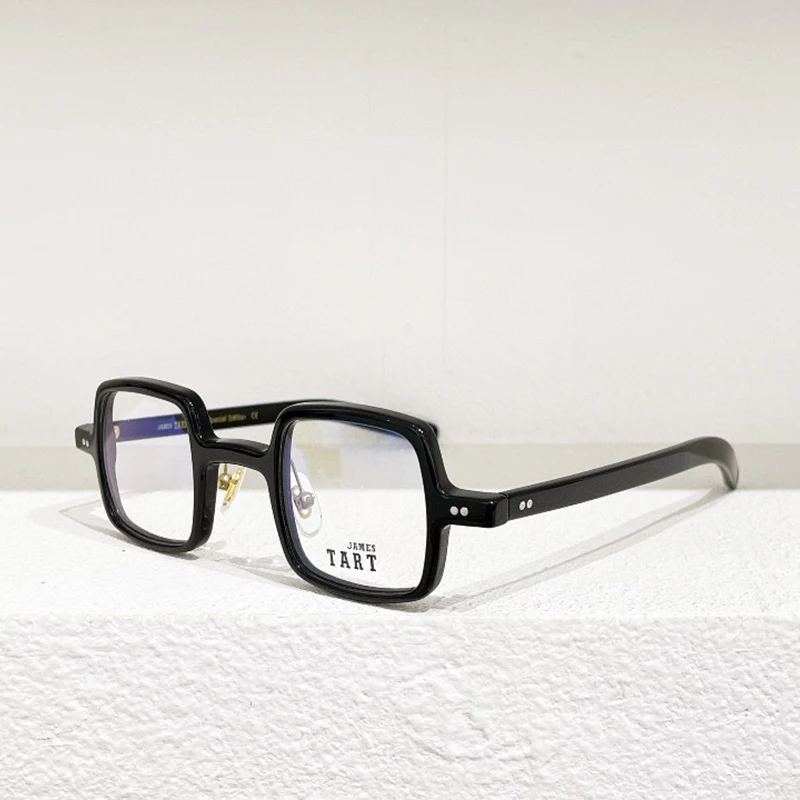 James Tart Kişilik Küçük Kare Çerçeve Miyopi Gözlük Çerçeveleri Asetat Gözlük Çerçeveleri Erkekler için Gözlük Çerçeveleri Kadınlar 40mm