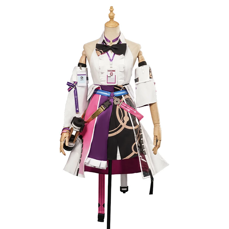 Oyun Honkai Yıldız Demiryolu Cosplay Kostüm Anime Honkai Asta Cosplay Giyim ve Peruk Mor Takım Elbise Asta Cosplay