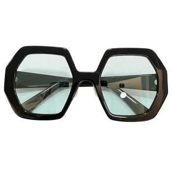 2023 güneş gözlüğü Yeni Poligon Kadın Güneş Gözlüğü Lüks Marka Tasarım Altıgen Erkek güneş gözlüğü UV400