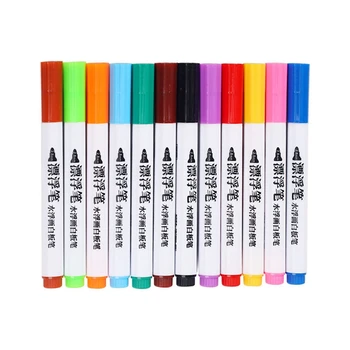 12 Renk Büyülü Su Boyama Beyaz Tahta Kalem Silinebilir işaretleyici kalem Su Bazlı Kuru Tahta Kalem toksik Olmayan cetvel kalemi