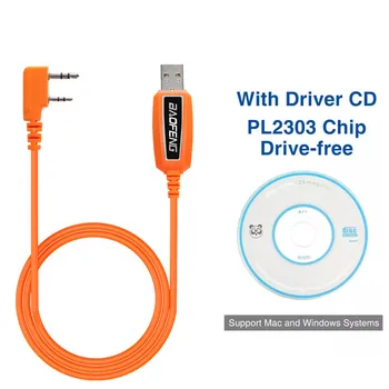 Yükseltme Baofeng Sürücüsüz USB Programlama Kablosu PL2303 Çip Baofeng UV-5R BF-UV-82 888S UV13 Pro 2 Yönlü Telsiz Walkie Talkie