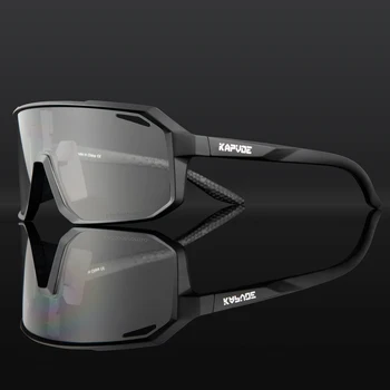 Kapvoe erkek Polarize Spor Güneş Gözlüğü Bisiklet Gözlük Fotokromik Bisiklet Gözlük MTB Bisiklet UV400 Açık Bisiklet Gözlük