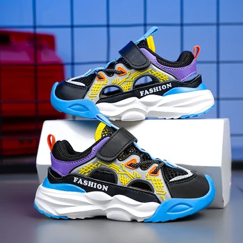 2023 İlkbahar Sonbahar Yüksek Kaliteli Çocuk Ayakkabıları Nefes Sneakers Erkek Hafif Çocuk Ayakkabı Yumuşak Alt koşu ayakkabıları