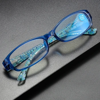 Moda baskı Anti-mavi ışık okuma gözlüğü bayanlar klasik okuma gözlüğü presbiyopi toz çerçeve