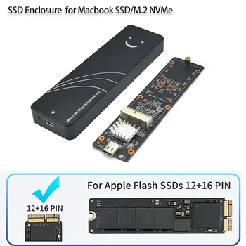 Mac için SSD Muhafaza NVME M2 SSD Durumda Adaptörü İçin Apple Macbook Hava Pro Retina 2013 2014 2015 2016 2017 USB 3.2 MAC M. 2 Kutusu