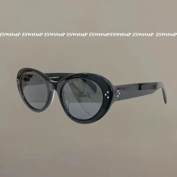 Seyahat Sokak Fotoğraf Güneş Gözlüğü Kadın UV400 Oval Vintage Marka Tasarımcısı CL40193 güneş gözlüğü Gölge parlama Önleyici Retro Kadın Gözlük