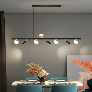 Modern Led avize Spot demir kolye ışıkları yemek odası mutfak için Çatı dekorasyon ev tavan avizeler
