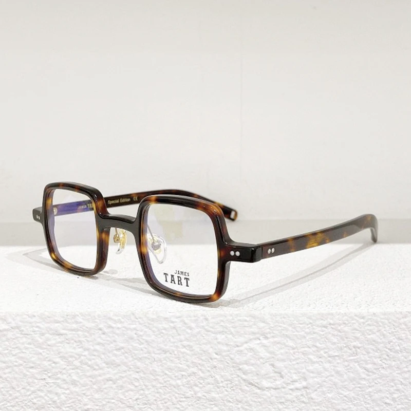 James Tart Kişilik Küçük Kare Çerçeve Miyopi Gözlük Çerçeveleri Asetat Gözlük Çerçeveleri Erkekler için Gözlük Çerçeveleri Kadınlar 40mm