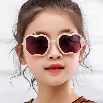 Çocuk Güneş Gözlüğü Güzel Elma Şekilleri güneş gözlüğü Çocuk Kız Erkek Gözlük Açık Gözlük Gözlük Dekorasyon Hediyeler İçin UV400