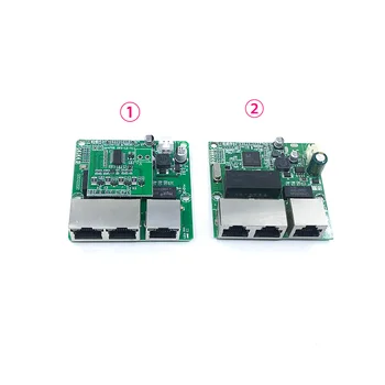 3-port Gigabit POEswitch modülü yaygın LED hattı 3 port 10/100/1000 m iletişim POEport mini anahtar modülü PCBA