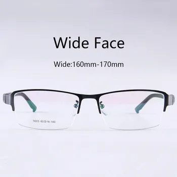 160mm Vintage Kare Gözlük Çerçevesi Erkekler Retro Genişlik Yüz Gözlük Adam Yarım Büyük Çerçeve Optik Miyopi Reçete Çerçeveleri Gözlük
