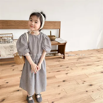2023 Koreli çocuk Giyim Yaz Kore Seti İki Parçalı Set Kızlar Yaz Kısa Kollu Gömlek Şort