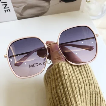 2021 Yeni Moda Kadınlar Polarize Güneş Gözlüğü Gözlük Degrade Kahverengi Pembe güneş gözlüğü Kadın Hediye için Uv400 gafas de sol mujer