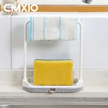 CMXIO Mutfak Lavabo Sünger Süzgeç Rafları Ayrılabilir Bez Bulaşık Bezi Asılı Depolama Raf Banyo Sabunluk Mutfak Aksesuarları