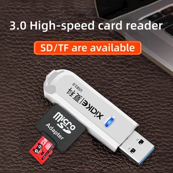 2 İN 1 kart okuyucu USB 3.0 Yüksek Hızlı Mikro SD TF Kart Bellek Okuyucu Çoklu kart Yazıcı Adaptörü Flash Sürücü laptop aksesuarları