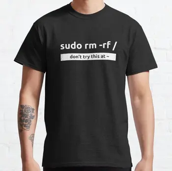 Sudo Programlama Komutu Erkek T Shirt Linux İşletim Sistemi Tux Penguen Erkekler Ebeveyn-çocuk Kısa Kollu Çocuk Kız Erkek Giysileri XL