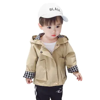 Kore tarzı Bahar sonbahar kız Rahat kapüşonlu Ceketler Çocuk Giyim Bebek Kız Ceket Çocuk Ceket Gevşek Üstleri Bebe erkek Ceket