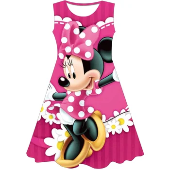 Disney prenses Minnie elbise Yaz çocuk giysileri elbise Mini elbise bebek Kız kısa Mickey mouse Elbise 1 2 3 4 5 6 7 8 9 Yıl