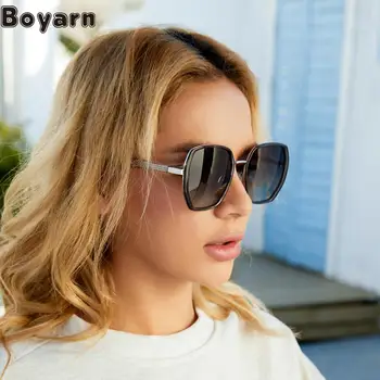 Boyarn 2022 Yüksek Çözünürlüklü Polarize kadın Moda Versiyonu Ins Tarzı Büyük Çerçeve kadın moda güneş gözlükleri güneş gözlüğü