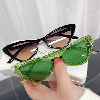 Kişilik Kedi Göz Güneş Gözlüğü Kadın Vintage Şeker Renkler Degrade güneş gözlüğü Kadın 2023 Marka Bayanlar Hip Hop Gafas De Sol