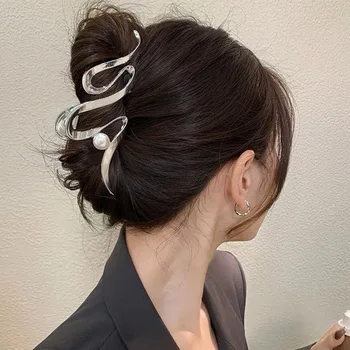 2023 Yeni Moda Metal Geometrik Saç Pençe Klip Moda Saç Klipleri Saç Kelepçeleri Tokalar Parti saç aksesuarları Kadınlar İçin Şapkalar