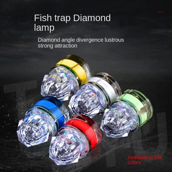 1 adet balık Luring ışık elmas ışık YENİ LED derin deniz sualtı yanıp sönen balıkçılık kalamar Strobe yem yem