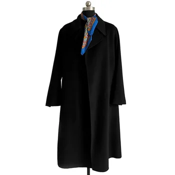 Kadın Gerçek Kaşmir Uzun Ceket Bahar Yün Palto 2021 Yeni Lüks Kürk Bayan Giyim Sonbahar S8761