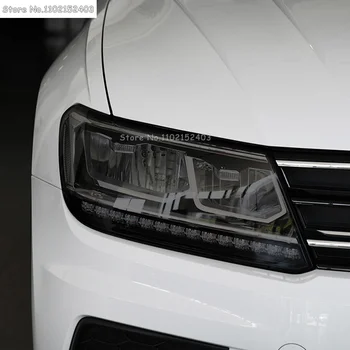 Araba Far koruyucu film Tonu Arka Lambası Füme Siyah Şeffaf TPU Sticker VW Volkswagen Tiguan 2017-2019 İçin Aksesuarları