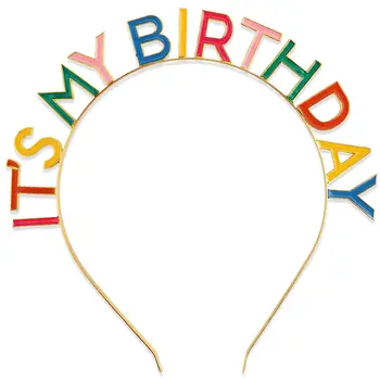 Mutlu Yıllar Taç Gökkuşağı' Bu Benim Doğum Günüm ' Alaşım Kafa Bandı Doğum Günü Başlığı Kadınlar Kızlar için doğum günü hediyesi ve Parti Dekor