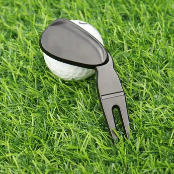 Divot Aracı Tek parça aşınma önleyici çinko alaşımı Evrensel golf sahası çim tamir aracı İşaretleyici topu Çok fonksiyonlu eskiz aracı