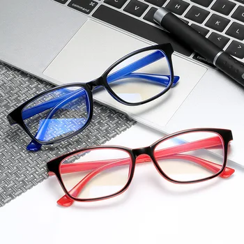 1 ADET Unisex Anti mavi Engelleme Düz Gözlük Erkek Kız Koruma Göz Retro tarzı Gözlük